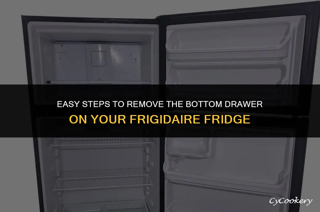 how to remove bottom drawer on frigidaire refrigerator