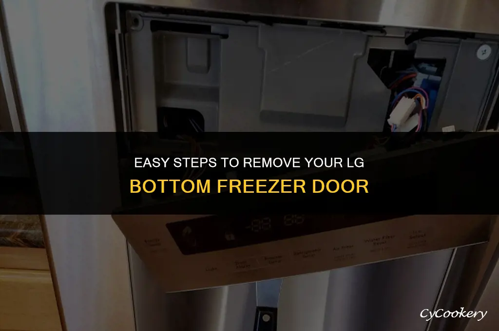 how to remove bottom freezer door lg refrigerator