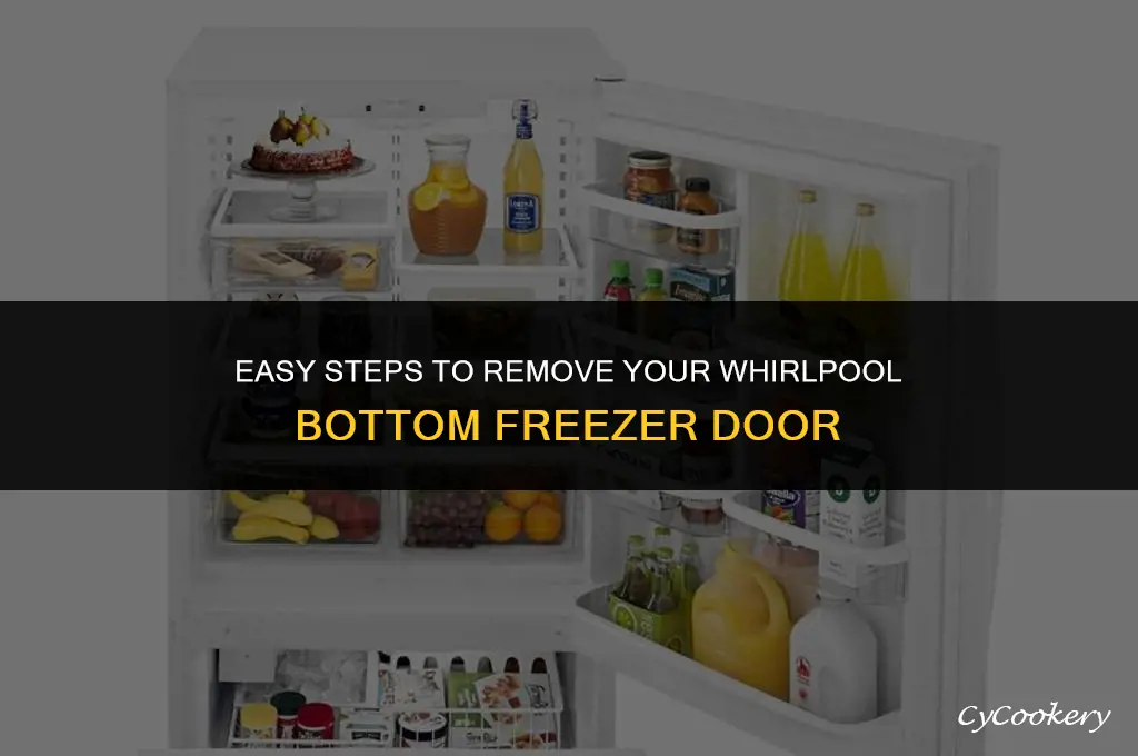 how to remove bottom freezer door on whirlpool refrigerator