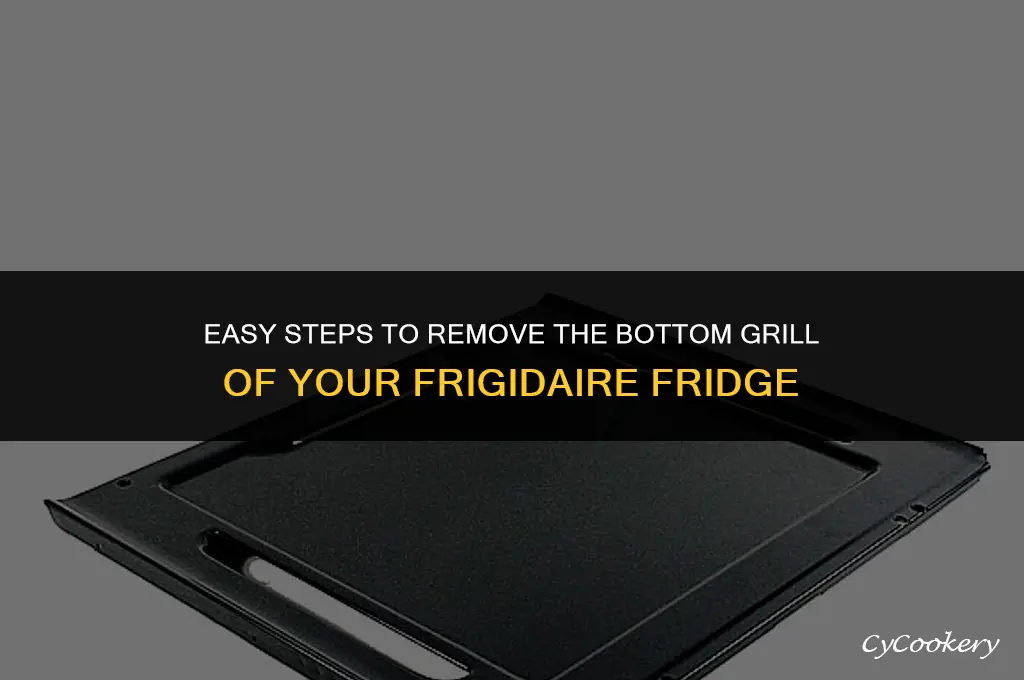 how to remove bottom grill from a frigidaire refrigerator