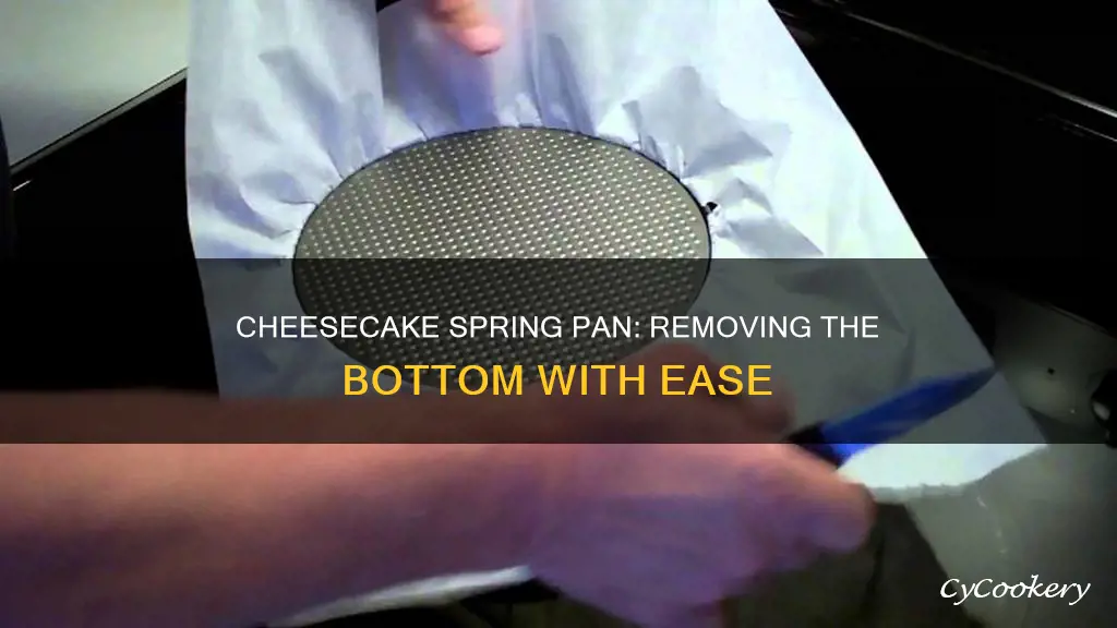 how to remove bottom of cheesescake spring pan