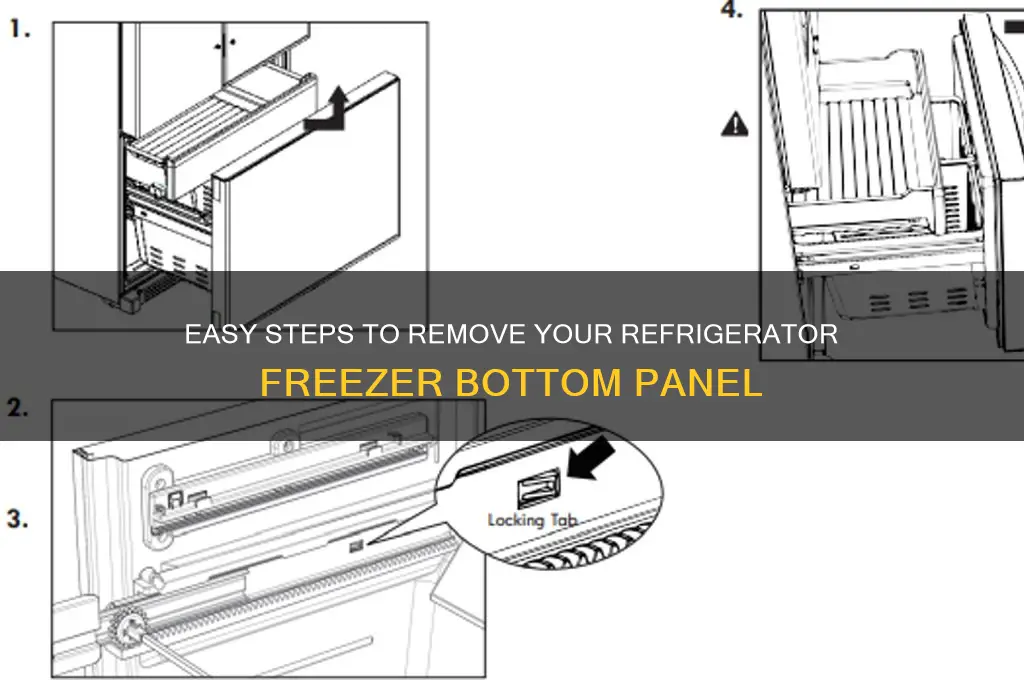 how to remove bottom of refrigerator freezer