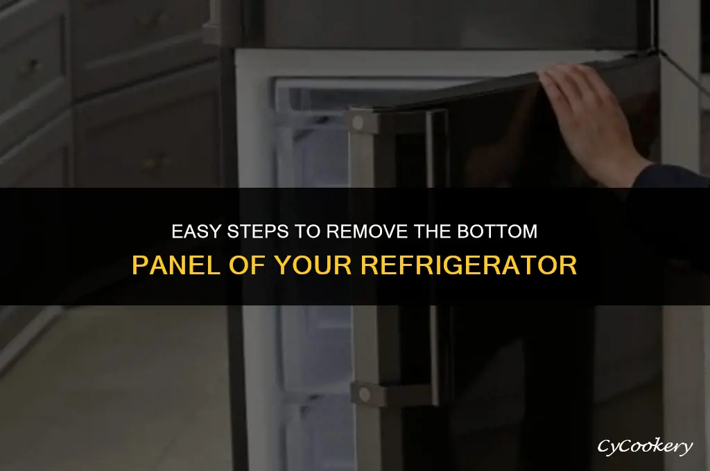 how to remove bottom piece on a refrigerator