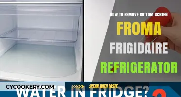 Easy Guide to Removing the Bottom Screen from a Frigidaire Refrigerator