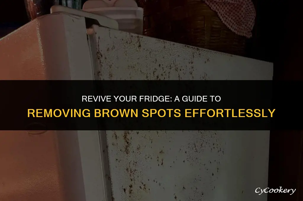 how to remove brown spots off a whole refrigerator