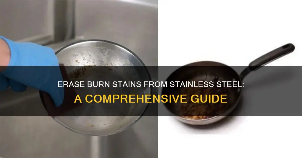 how to remove burnt from stainless steel pan