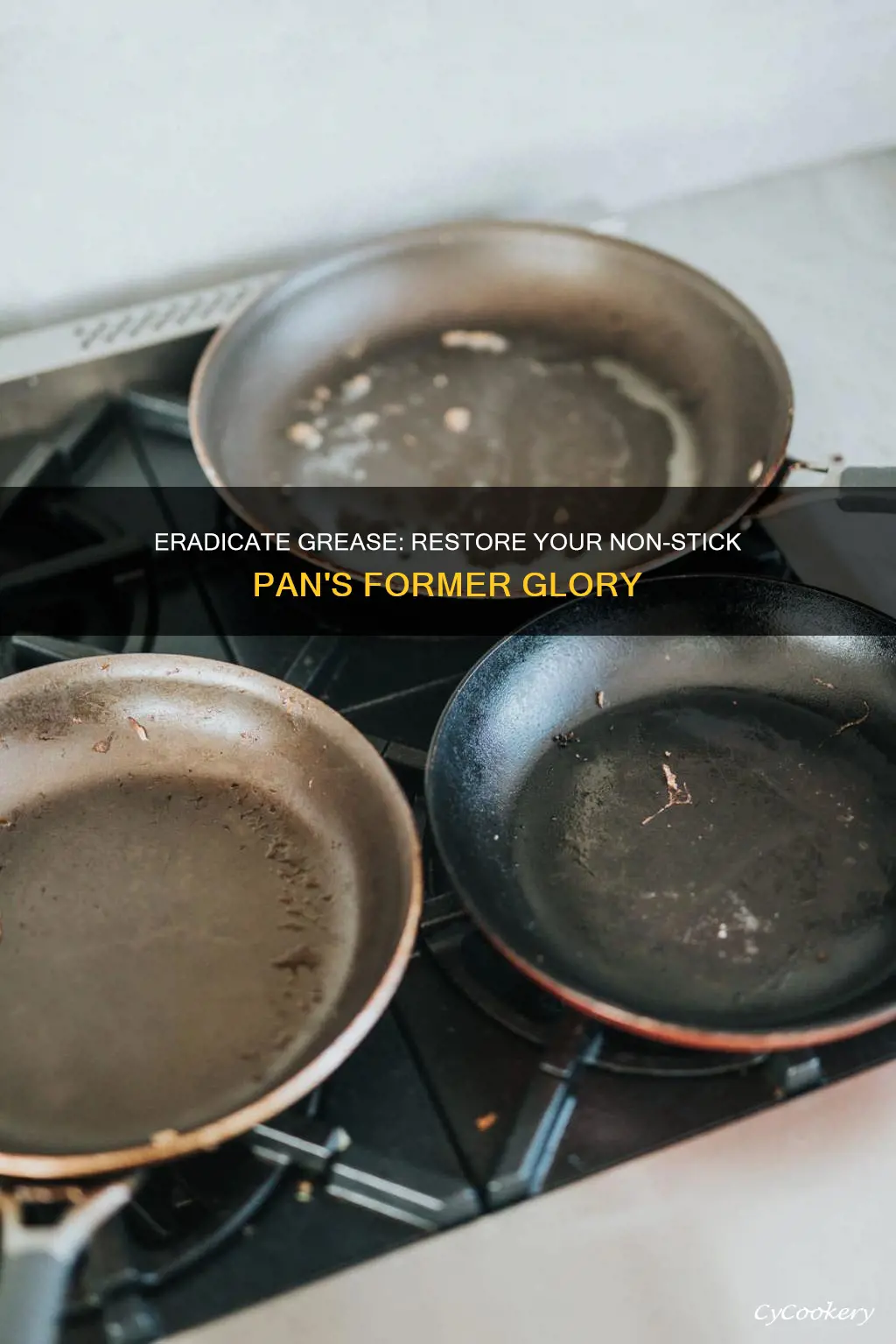 how to remove burnt-on grease from non stick pan