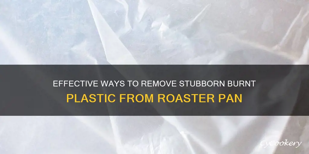 how to remove burnt on plastic from roaster pan