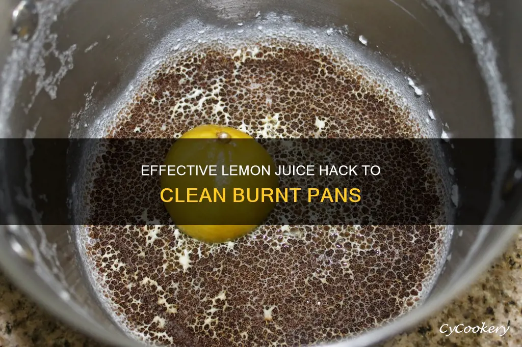 how to remove burnt pan with lemon juice