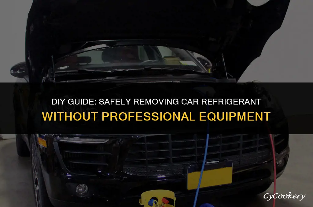 how to remove car refrigerant without a machine