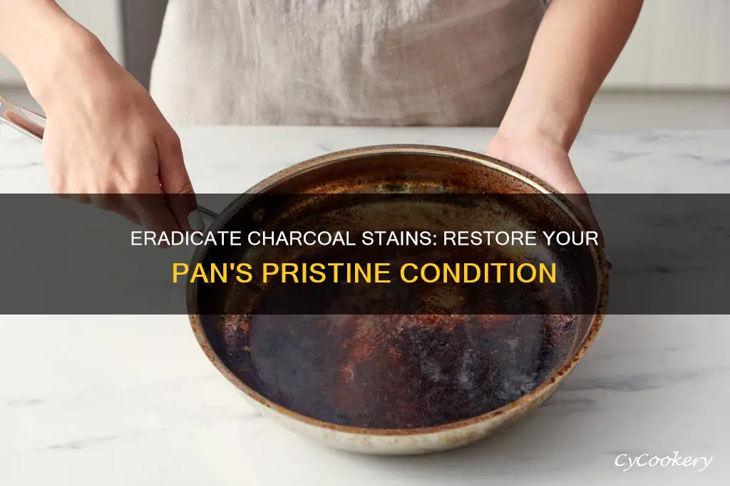 how to remove charcoal stains from pan