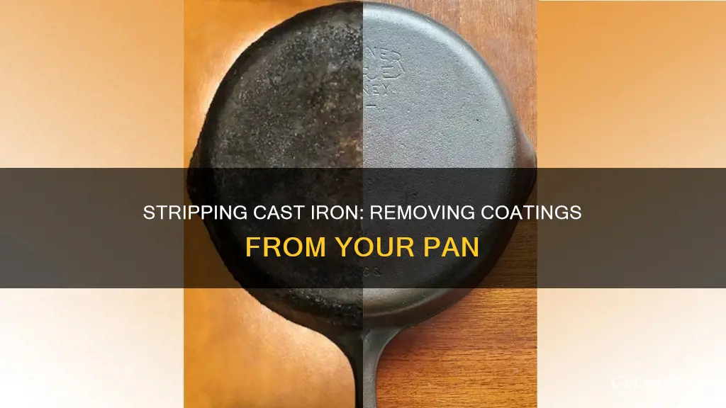 how to remove coating from cast iron pan