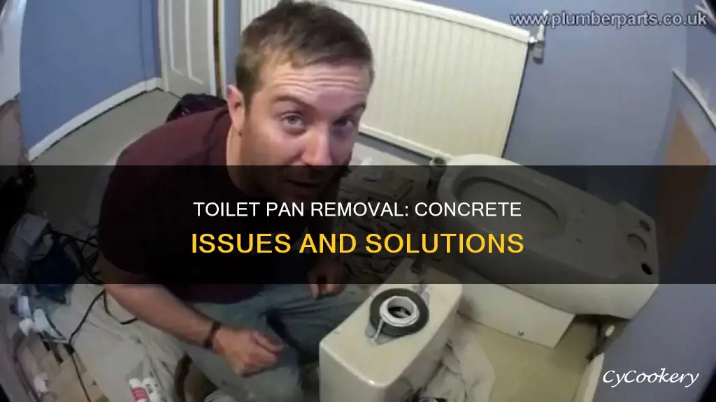 how to remove concreted in toilet pan