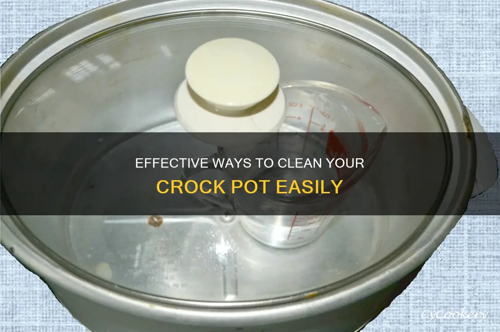 how to remove cooked on food from crock pot