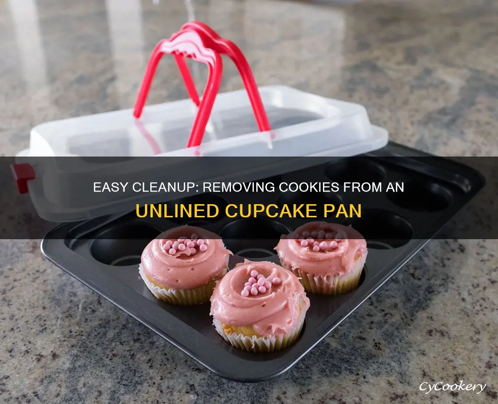 how to remove cookie from unlined cupcake pan