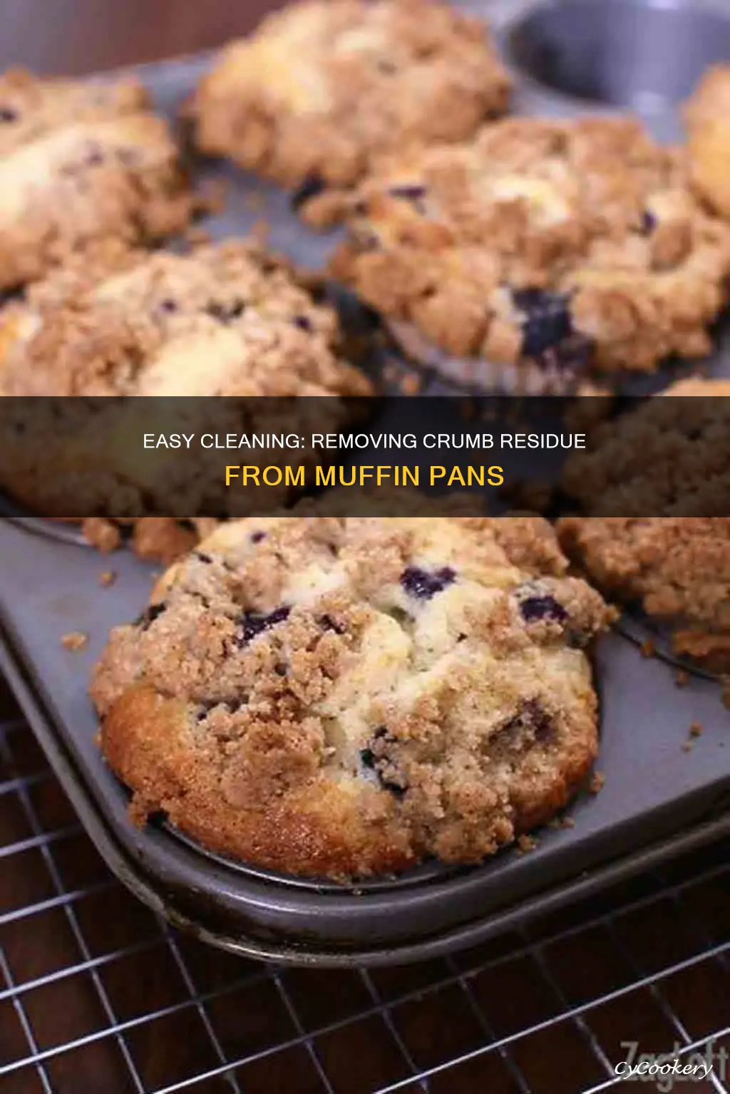 how to remove crumb residue from muffin pans