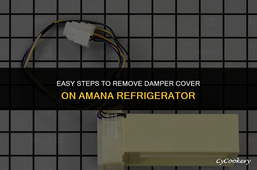how to remove damper cover on amana refrigerator