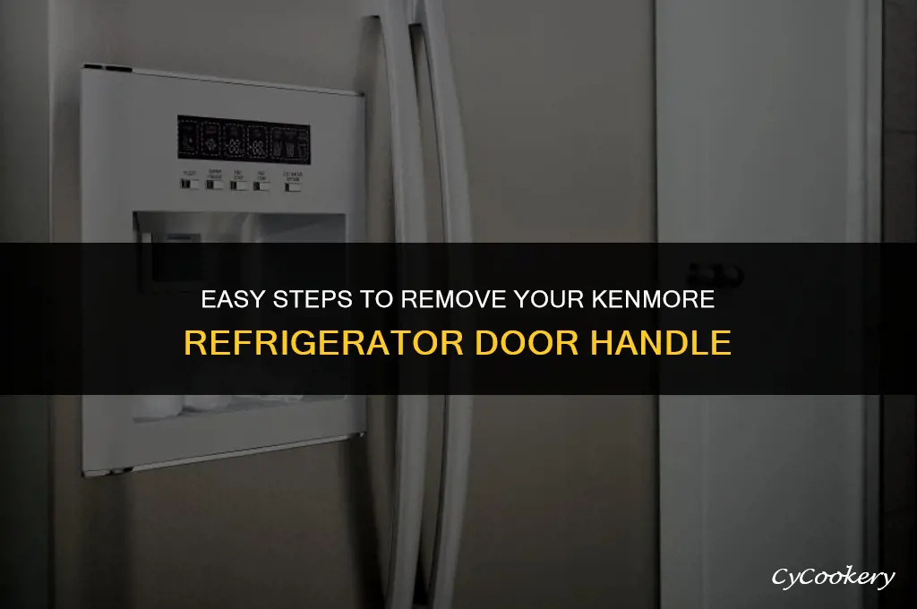 how to remove door handle from kenmore refrigerator