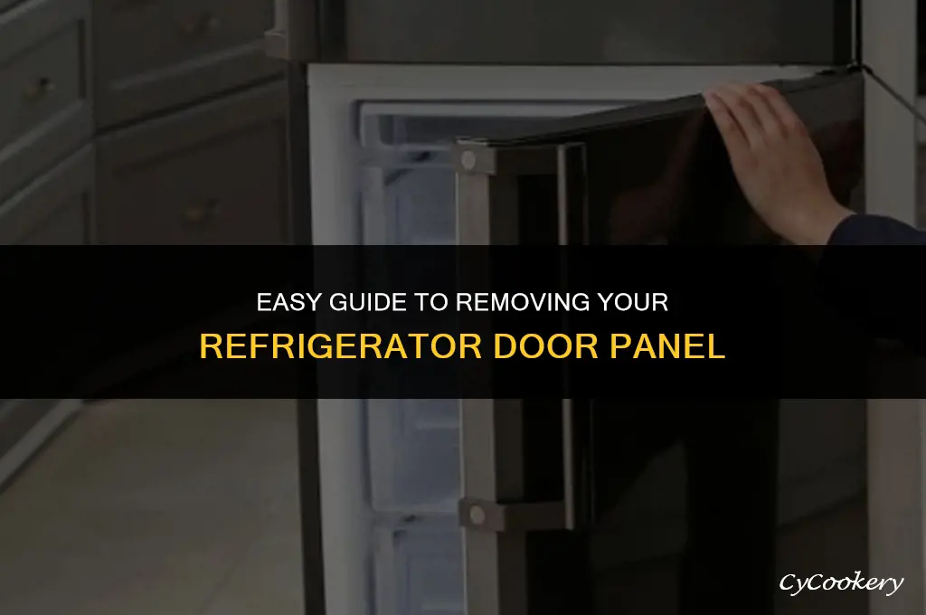 how to remove door panel on a refrigerator
