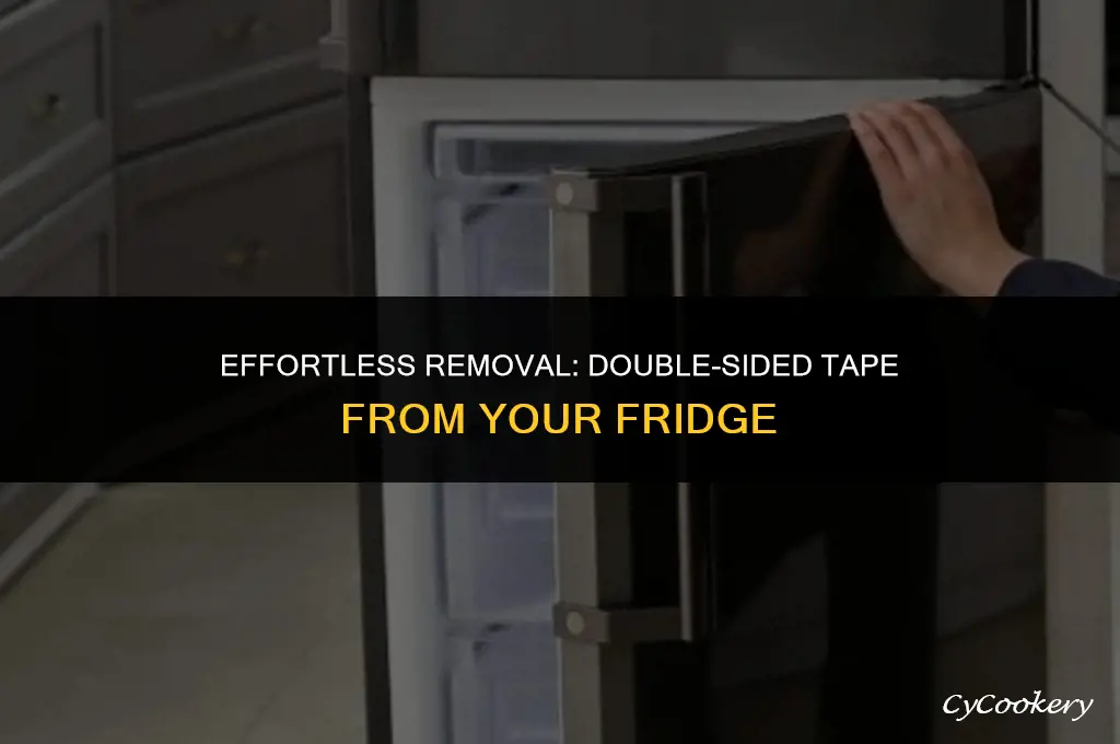how to remove double sided tape from refrigerator