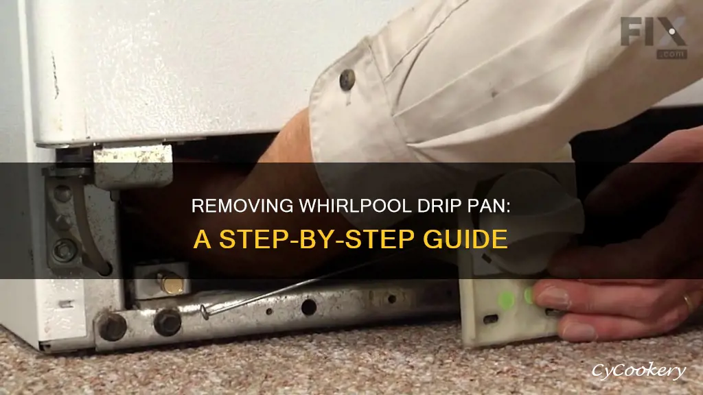 how to remove drip pan from a whirlpool model gd5rhaxsb01