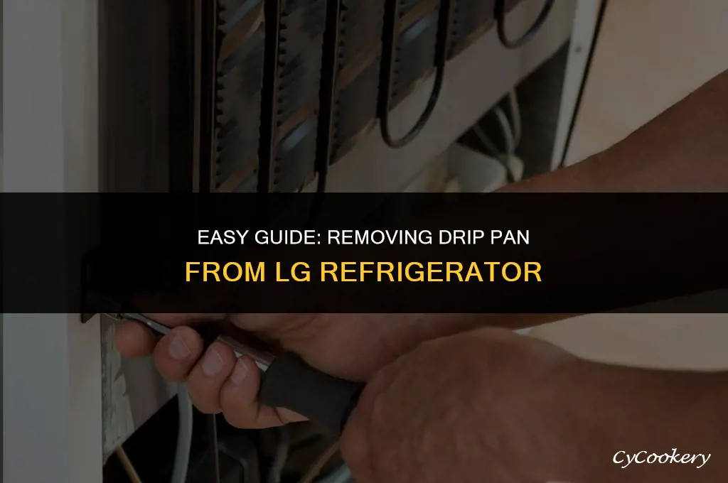 how to remove drip pan from lg refrigerator