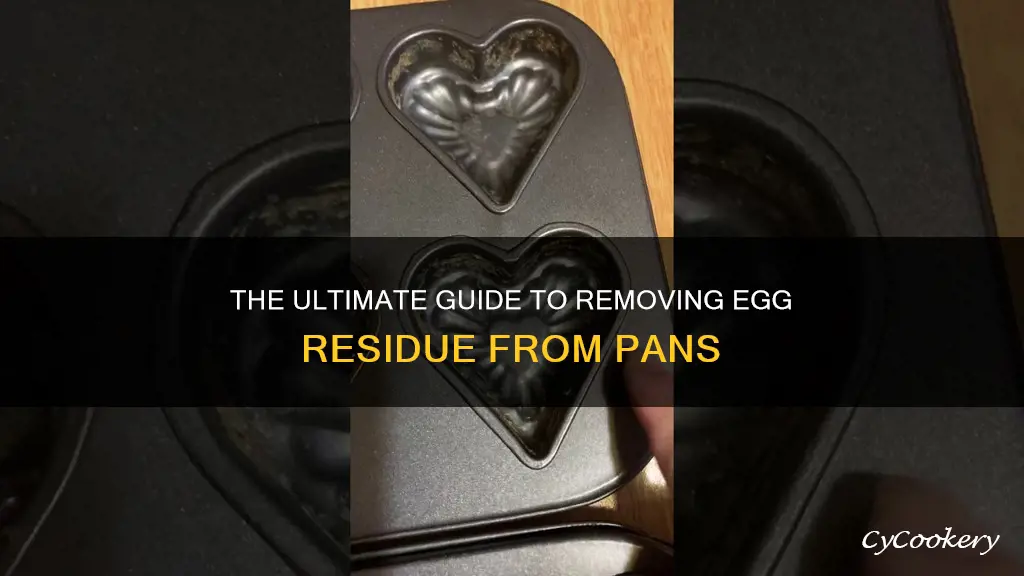 how to remove egg residue from pans