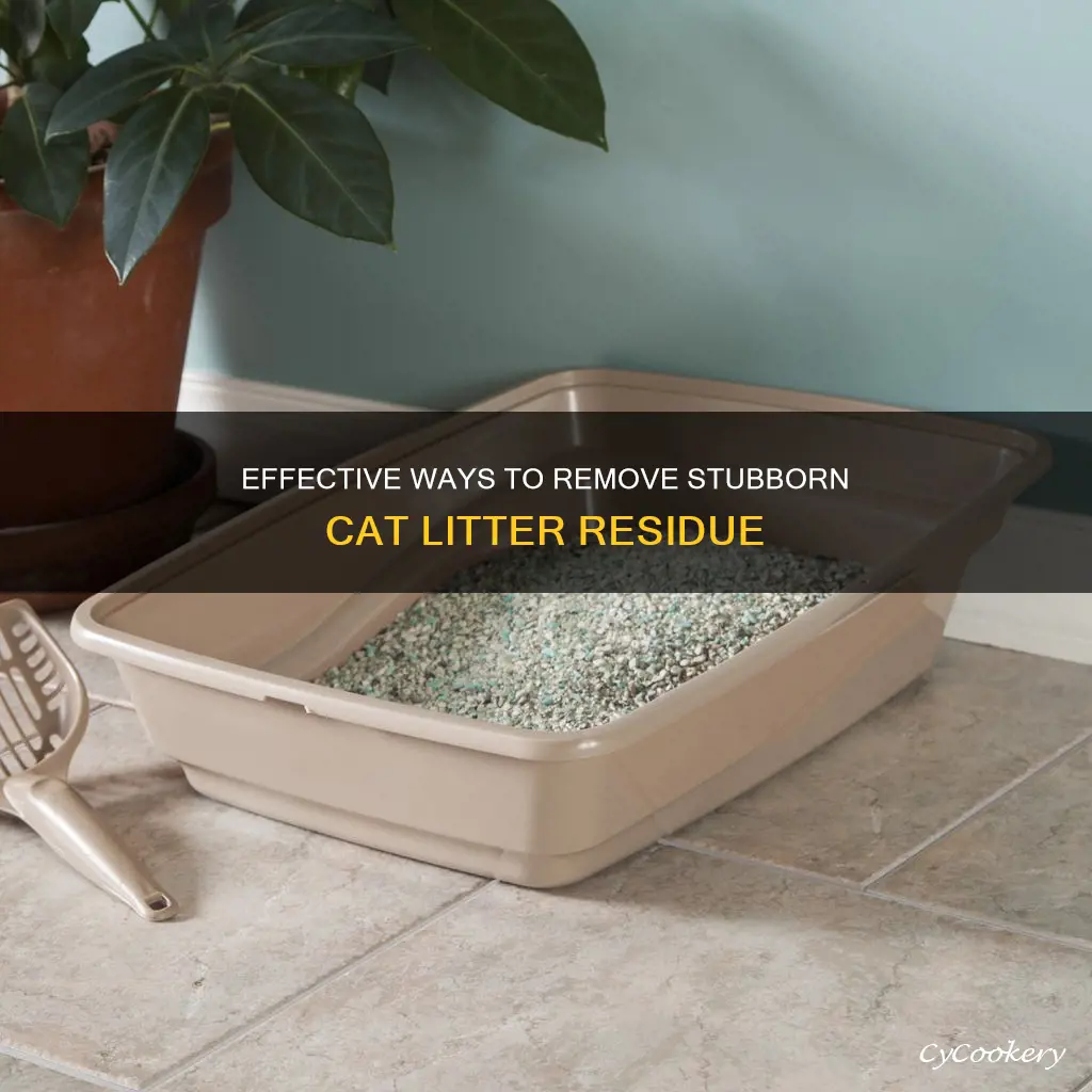 how to remove encrusted cat litter from cat pan