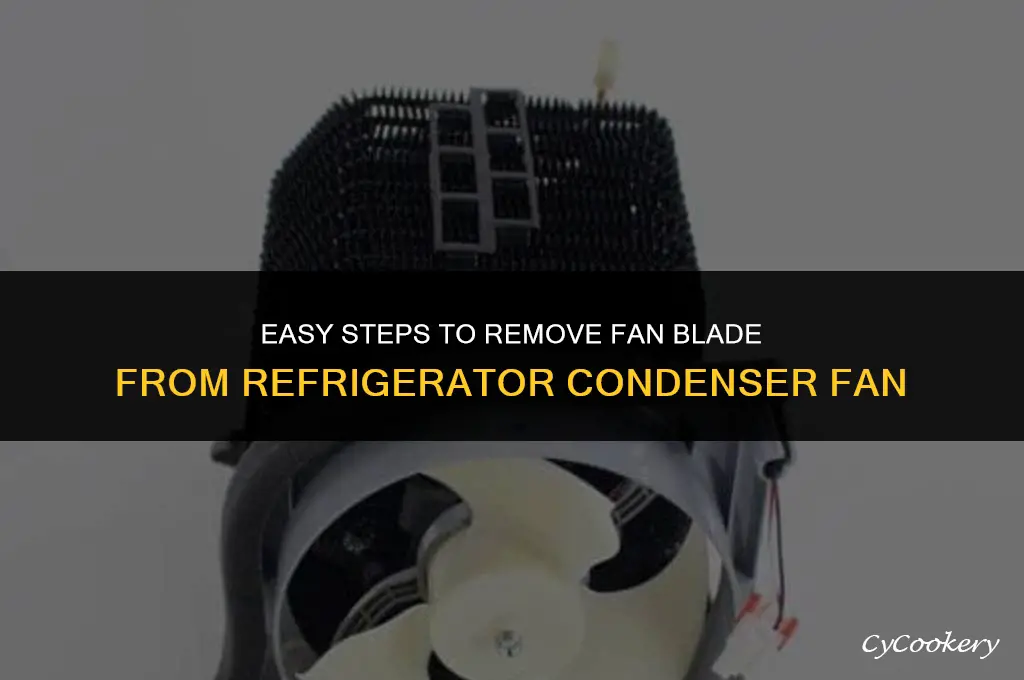 how to remove fan blade from refrigerator condenser fan
