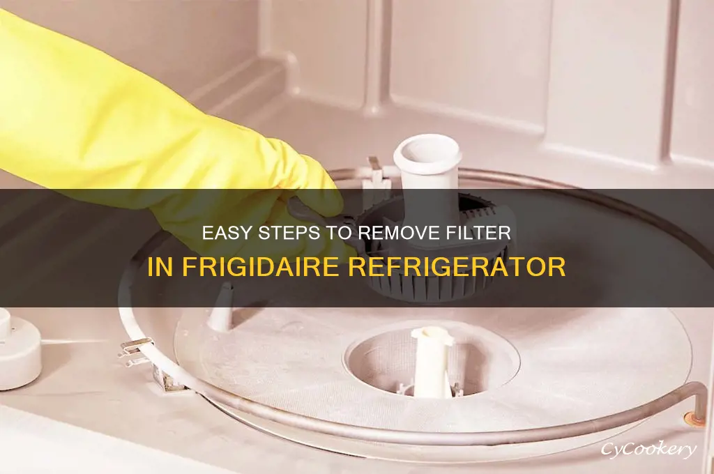 how to remove filter in frigidaire refrigerator