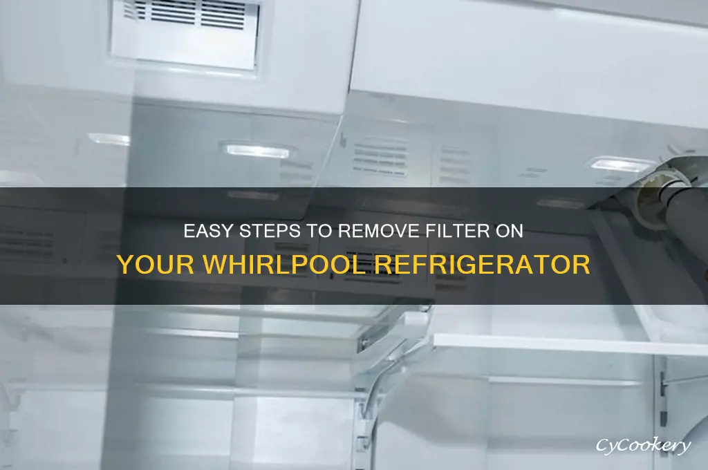 how to remove filter on whirlpool refrigerator