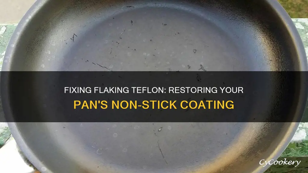 how to remove flaking teflon from pan