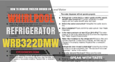 Efficiently Removing Freezer Divider on Whirlpool WRB322DMW: A Guide