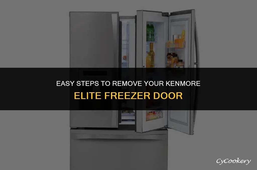how to remove freezer door from kenmore elite refrigerator