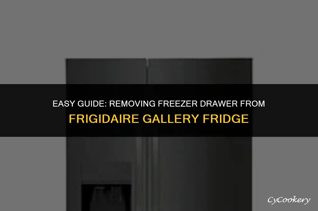 how to remove freezer drawer from frigidaire gallery refrigerator