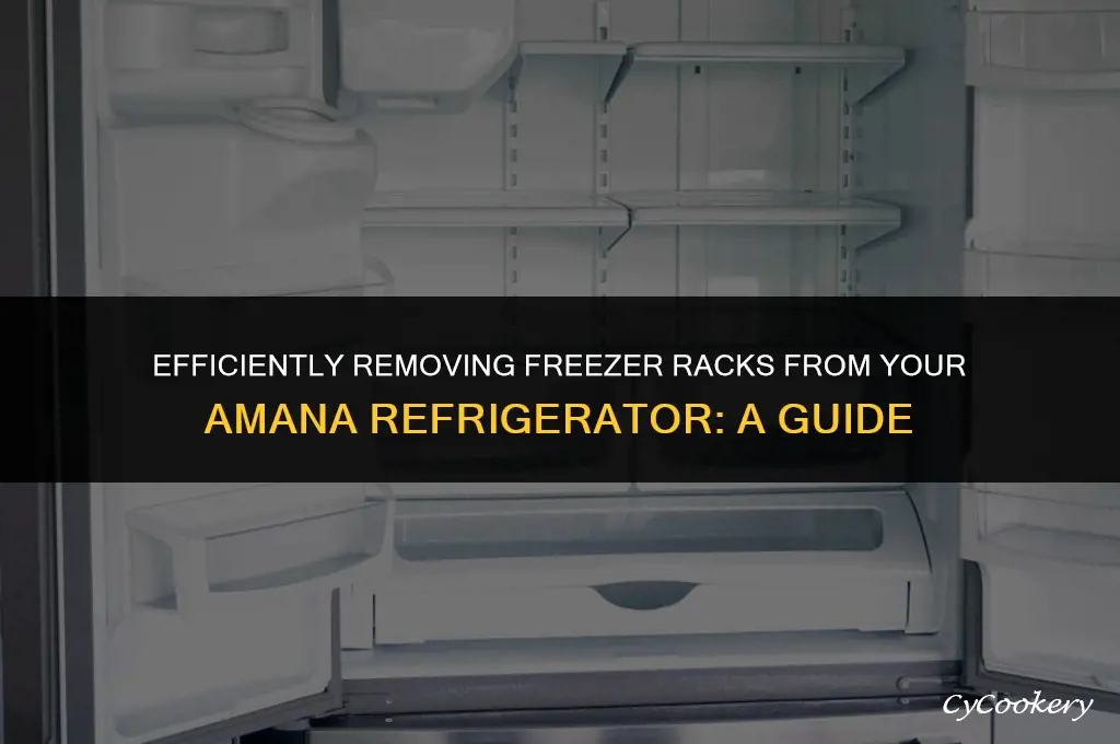 how to remove freezer racks on amana refrigerator