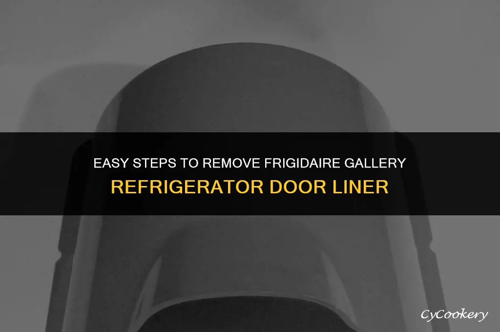 how to remove frigidaire gallery refrigerator door liner
