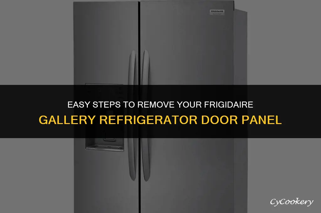 how to remove frigidaire gallery refrigerator door panel
