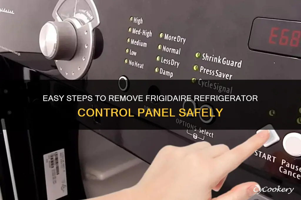 how to remove frigidaire refrigerator control panel