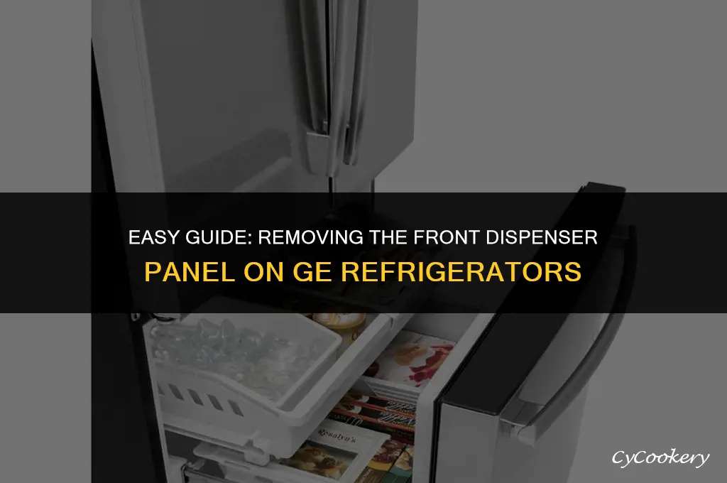 how to remove front dispenser panel on ge refrigerator
