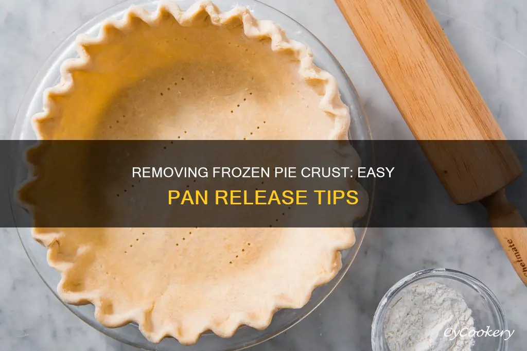 how to remove frozen pie crust from pan