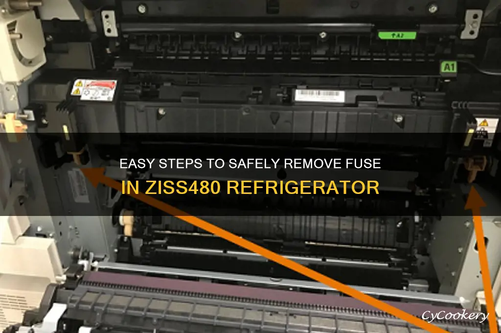 how to remove fuse in ziss480 refrigerator