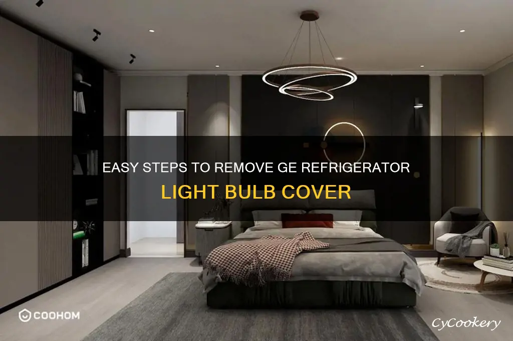 how to remove ge refrigerator light bulb cover