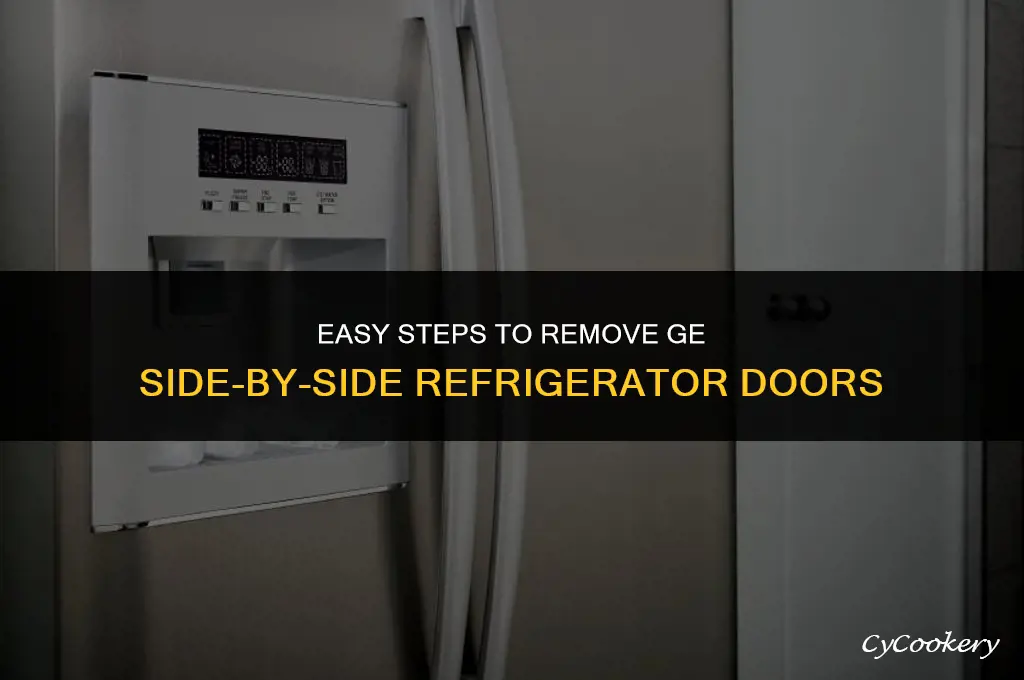 how to remove ge side by side refrigerator doors