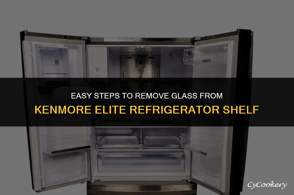 how to remove glass from kenmore elite refrigerator shelf