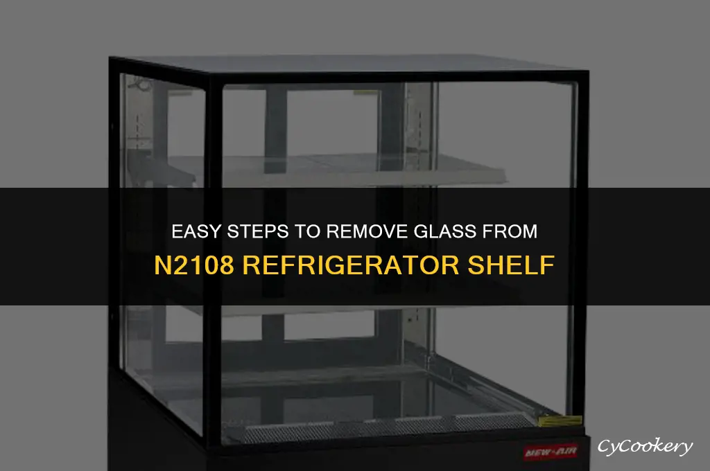 how to remove glass from n2108 refrigerator shelf