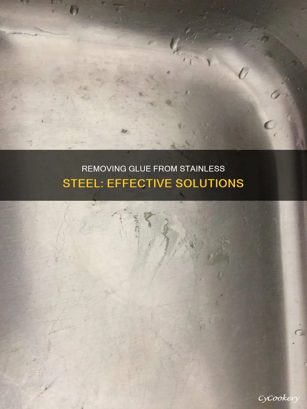 how to remove glue from stainless steel pan