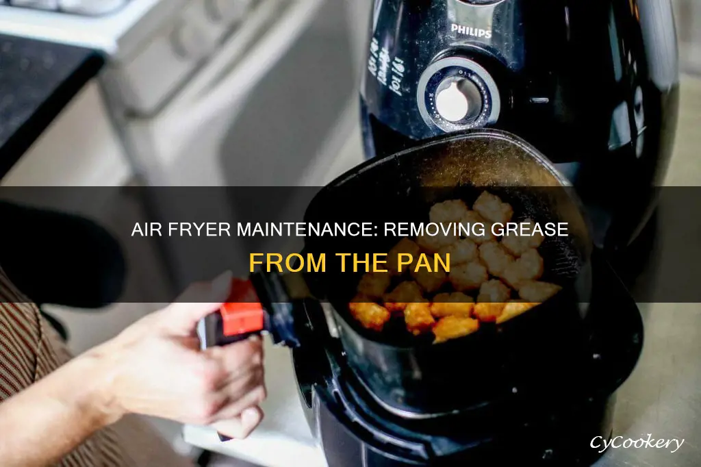 how to remove grease from air fryer pan