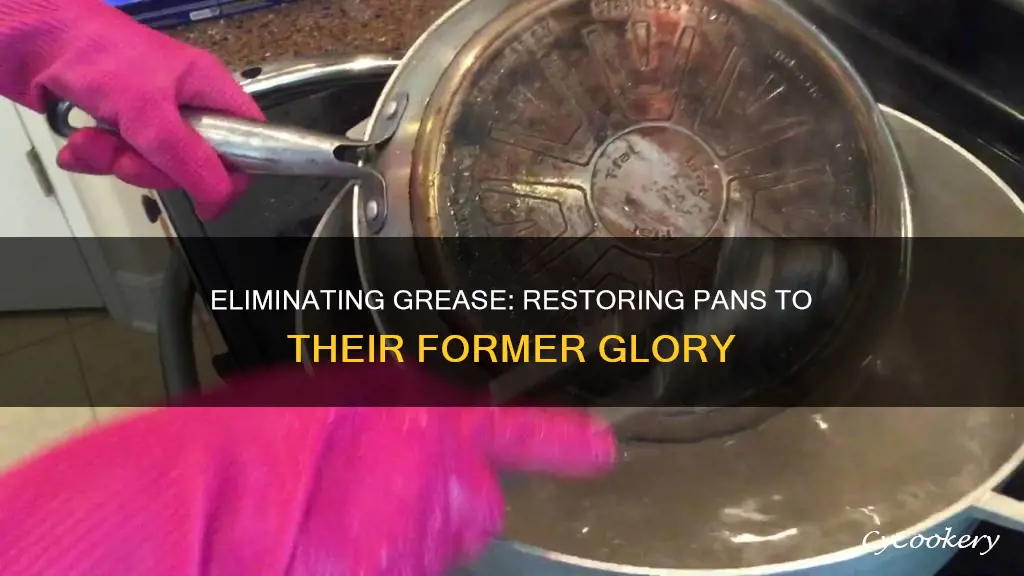 how to remove grease stains on pans