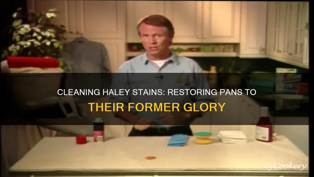 how to remove haley stain pans